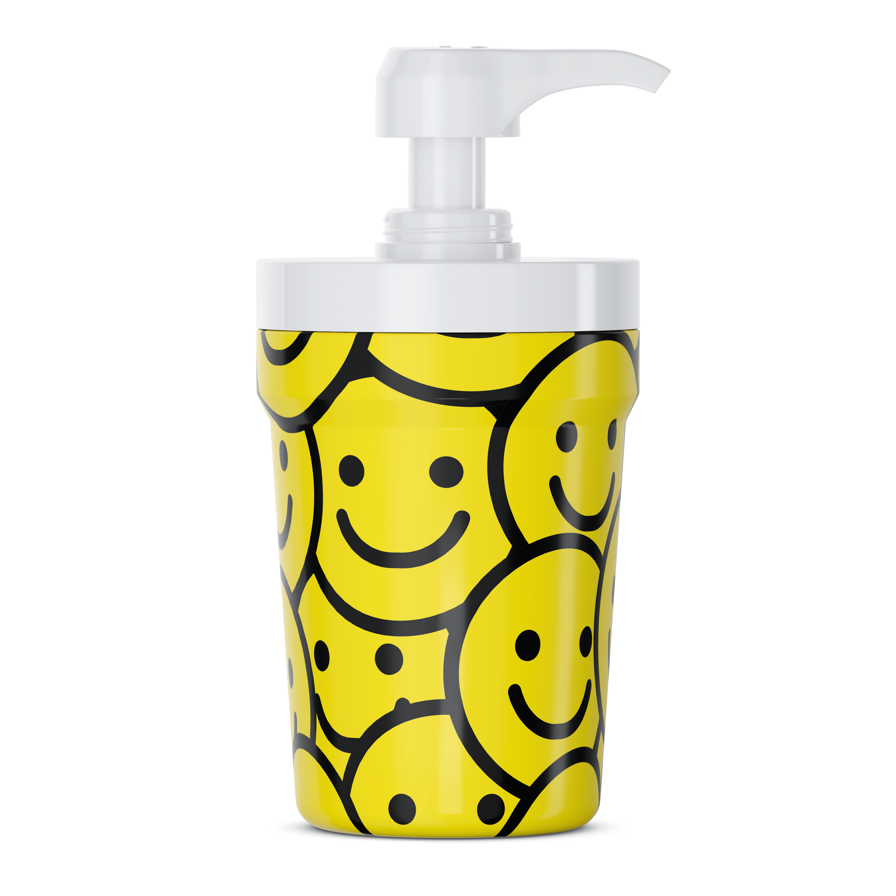 3dRose Sunshine Smiley Face Sports Water Bottle, 21 oz, White